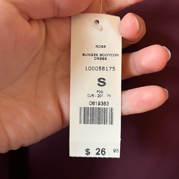 BURGUNDY BODY CON MINI DRESS WITH BUNGEE STRAPS - NEW WITH TAGS - Picture 2 of 4